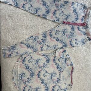 Tie-Dye Lounge Set in Blue and Pink
